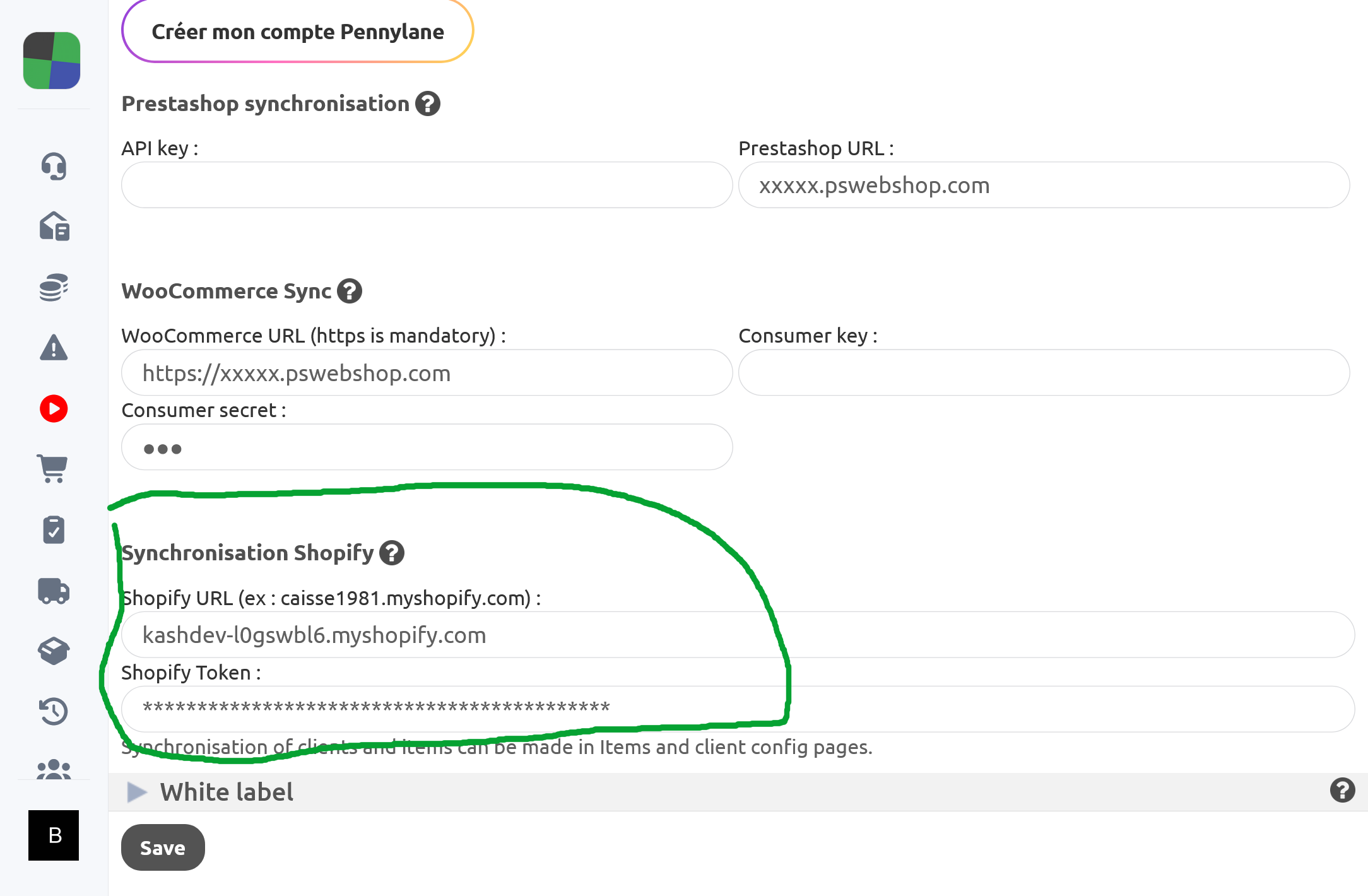 Shopify login in Kash.click